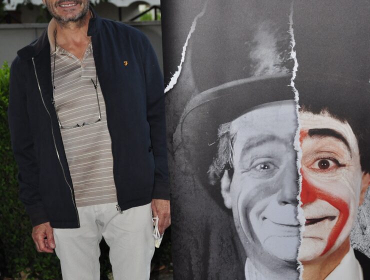 Pepe Viyuela en el estreno de la película Marcelino en Jaca